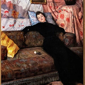 Woman on the sofa, 1891 (oil on canvas)