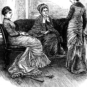 Three women sit in conversation, 1881