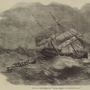 Wreck of the Schooner "Lovely Nelly"on Whitley Sands (engraving)