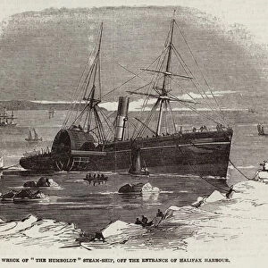 Wreck of "The Humboldt"Steam-Ship, off the Entrance of Halifax Harbour (engraving)