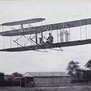 Wright Flyer, aircraft built by the Wright Brothers which made the first successful aeroplane flight in 1903 (b / w photo)