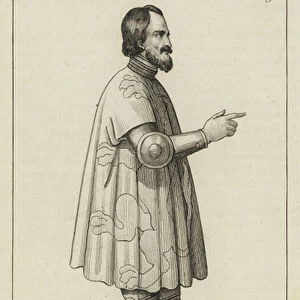 XIII Siecle, Henri III, Comte de Luxembourg et de la Roche (engraving)