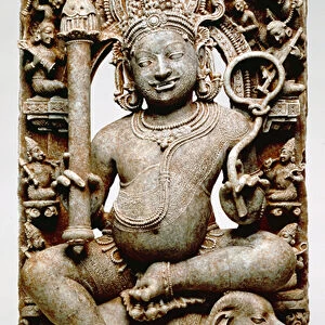 Yama, from Bhubaneswar, Odisha, 1100 AD (schist)