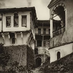 Yugoslavia: St Arandjels Monastery (b / w photo)