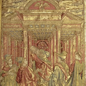 Zacharias Leaving the Temple, tapestry depicting scenes from the life of St