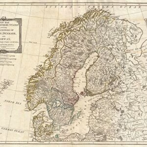 1794, Laurie and Whittle Map of Norway, Sweden, Denmark and Finland, 1794 - 1812