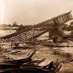 Bridge near Jambourg, on the river Luga, destroyed and the city was taken by the