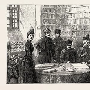 British Residents at Florence Signing an Address of Welcome to her Majesty, 1888