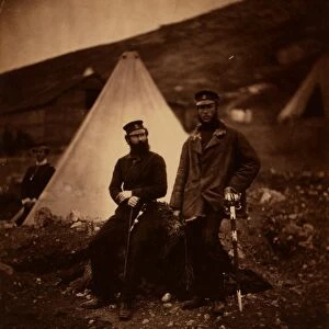 Captain Graham & Captain Macleod, 42nd Regiment, Crimean War, 1853-1856, Roger Fenton