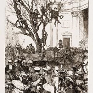 The Carnival at Rome, Italy, Masks in the Corso, 1876: the Monkeys