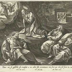 Christ in the Garden of Olives, Cornelis Galle (I), Adriaen Collaert, 1598 - 1618