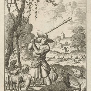 Christ as the Good Shepherd, Jan Luyken, 1681
