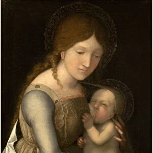 Circle of Andrea Mantegna (Possibly Correggio), Madonna and Child, c