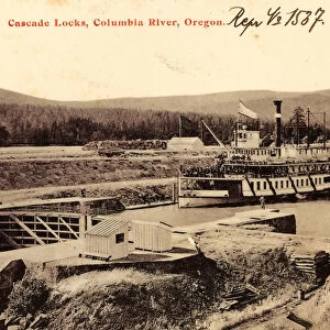 Columbia River Gorge Cascade Locks Canal 1906