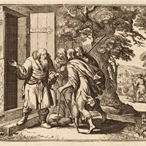 Conrad Meyer, Lodging of the Travelers, Swiss, 1618 - 1689, etching with engraving