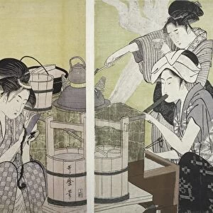Daidokoro] = [Kitchen scene], Kitagawa, Utamaro (1753?-1806), (Artist)