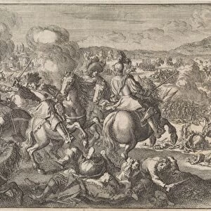 Death of King Gustavus Adolphus of Sweden at the Battle of Lutzen, southwest of Leipzig