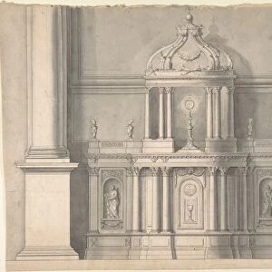 Design Tabernacle 18th century Pen black ink