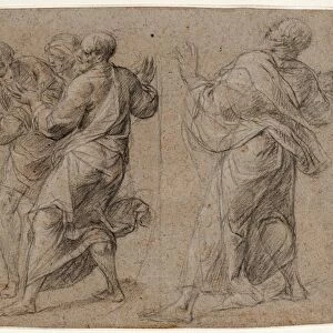 Drawings Prints, Drawing, Studies Figures, Artist, Antonio Busca, Italian, Milan 1625-1686 Milan