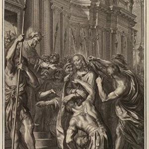 Drawings Prints, Print, Christ Before Herod, Passion Christ, plate 12, Artist, Gregoire Huret