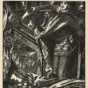 Drawings Prints, Print, Lady Shalott, Tennysons Poems, New York, 1903, Artist