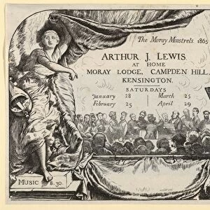Drawings Prints, Print, Moray Minstrels, Invitation card, Arthur James Lewis, Engraver