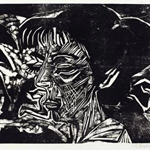 Ernst Ludwig Kirchner, Fanny Wocke, German, 1880 - 1938, 1916, woodcut in black