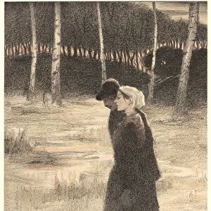 Fernand Louis Gottlob (French, 1873 - 1935). La Promise, 1898. Lithograph on wove paper