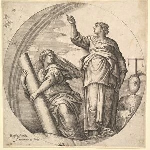Fortitude Justice allegorical composition round format