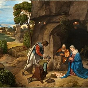 Giorgione, Italian (1477-1478-1510), The Adoration of the Shepherds, 1505-1510, oil