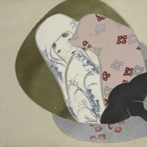 Girl in Fan, Kamisaka, Sekka, (Artist), Date Issued: 1909, Momoyogusa = Flowers of