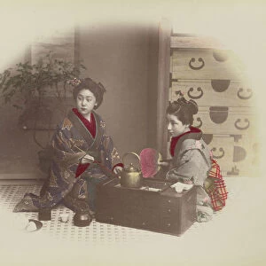 Girls Home Kusakabe Kimbei Japanese 1841 1934