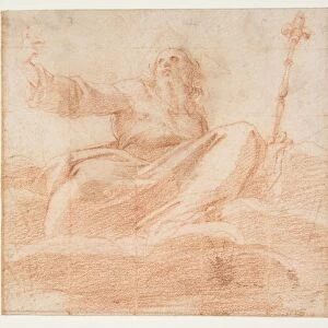 God Father 1553-1626 Red chalk squared transfer