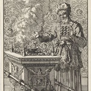 golden altar of incense in Jewish worship, Jan Luyken, Pieter Mortier, 1705
