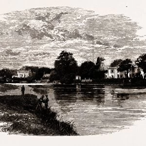HALLIFORD, UK, engraving 1881 - 1884