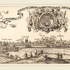 Hans Sebald Lautensack (German, 1524-1561-1566), View of Nuremberg from the East