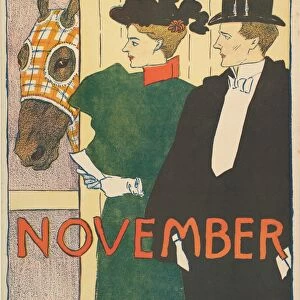 Harper November 1895 Lithograph Sheet 16 5 / 16