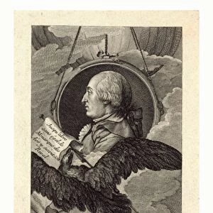 Head-and-shoulders profile portrait of French balloonist J
