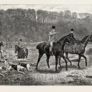 HUNTING ON COQUETSIDE, From the Picture by Colonel Lutyens. UK