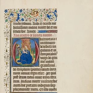 Initial O: The Virgin and Child Enthroned