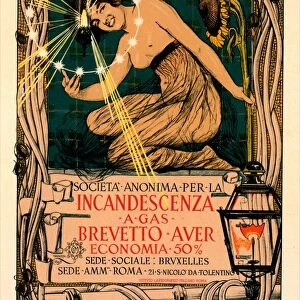 Italian poster for l Incandescence par le Gaz, Systeme Auer