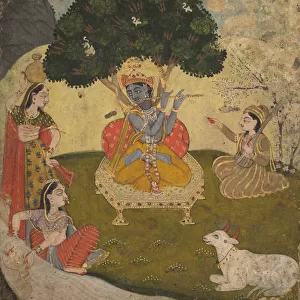 Krishna Gopis mid 1800s India Rajasthan Jaipur