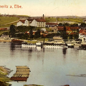 Kurort Rathen ship 1896 Elbe Litoměrice