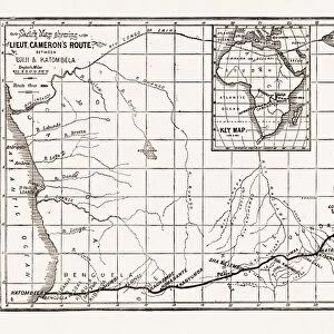 Lieutenant Camerons Map of Central Africa: Showing his Line of March from Lake