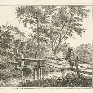 Man on bridge, Hermanus Fock, 1781 - 1822