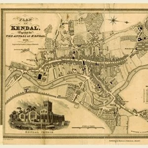 Map, 1832, The Annals of Kendal, being a historical and descriptive account of Kendal