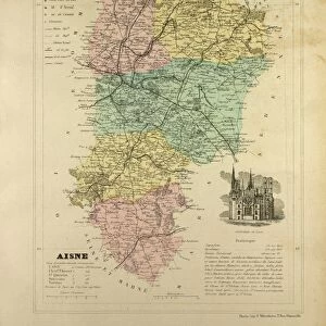 Map of Aisne, France