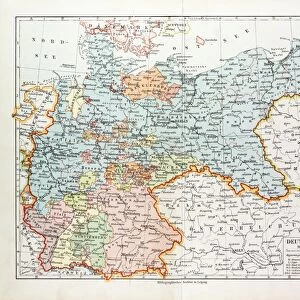 Map of the German Empire, 1899