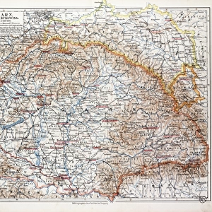 Map of Hungary, 1899