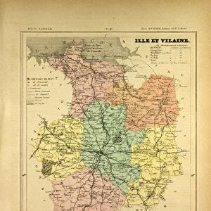 Map of Ille Et Vilaine, France